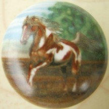 Ceramic Cabinet Knobs  w/ Indian Paint Horse - £4.11 GBP