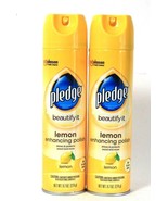2 Pledge 9.7 Oz Beautify It Lemon Enhancing Shine &amp; Protect Wood Polish ... - $37.03 CAD