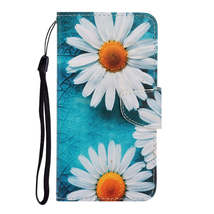 Anymob iPhone White Floral Cartoon Flip Phone Cases Magnetic Leather Wallet Case - £22.74 GBP