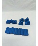 Settlers Of Catan Replacement Wood Blue Player Pieces - $12.21 CAD