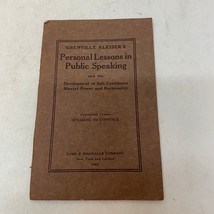 Grenville Kleiser&#39;s Personal Lessons In Public Speaking Paperback Book 1909 - £9.57 GBP