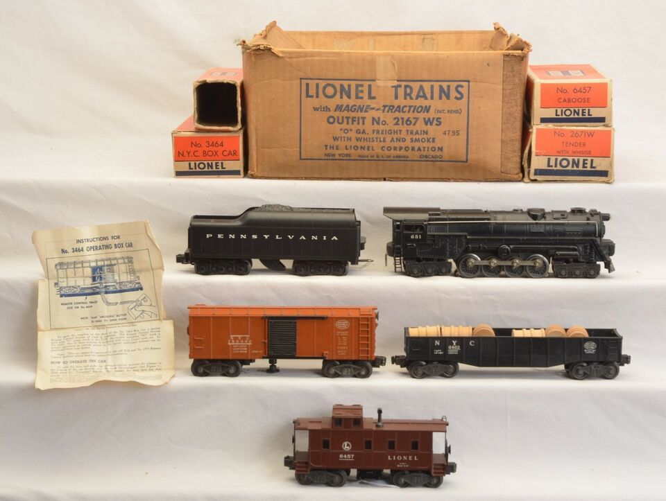 Lionel Freight Set No. 2167WS W/681 2671W 6462 3464 6457 Boxed - $585.00