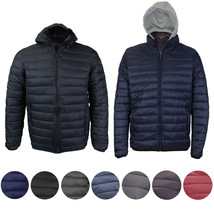 Maximos Men’s Slim Fit Lightweight Zip Insulated Packable Puffer Hooded Jacket - $25.94+