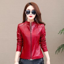 2023 Spring New Trendy Women&#39;s Outwear Britis Faux Leather Jacket Female Short  - £125.45 GBP