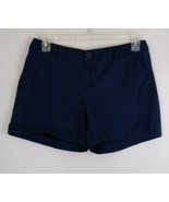 Merona Women&#39;s Navy Blue 100% Cotton Booty Shorts Size 10 Inseam 5&quot; - $316.61 MXN