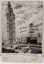 Coney Island NY Tower, Dreamland New York 1906 Undivided Back Photo Postcard B18 - £13.30 GBP