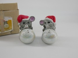 House of LLoyd Christmas Mice Santa Hats &amp; Ornament Salt &amp; Pepper Shakers - £7.46 GBP