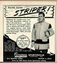 1955 Print Ad Maine Guide Striper All-Wool Coats Congress Sportswear Boston,MA - £6.74 GBP