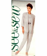 Vintage 1980s Butterick 5981 see and sew jacket, top, pants suit  XS-XL ... - €7,81 EUR