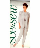 Vintage 1980s Butterick 5981 see and sew jacket, top, pants suit  XS-XL ... - £3.14 GBP