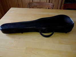Vintage G &amp; S (Geib &amp; Schaefer) Kantkrack Black COFFIN-STYLE Violin CASE-NO Key - £52.30 GBP