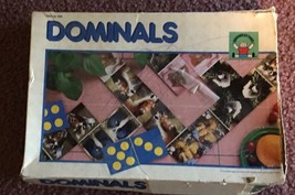 Vintage Childs Cardboard Animal Jumbo Dominos Dominals Game Age 4 And Up - $9.49