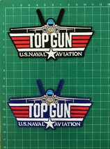 Top Gun US Naval Aviation Embroidered Patch Navy Force Jet Aircraft Badge 2 pcs - £21.67 GBP