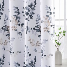 Bluestone And Taupe Vintage Classical Floral Printing Hversailtex Blackout - £37.50 GBP