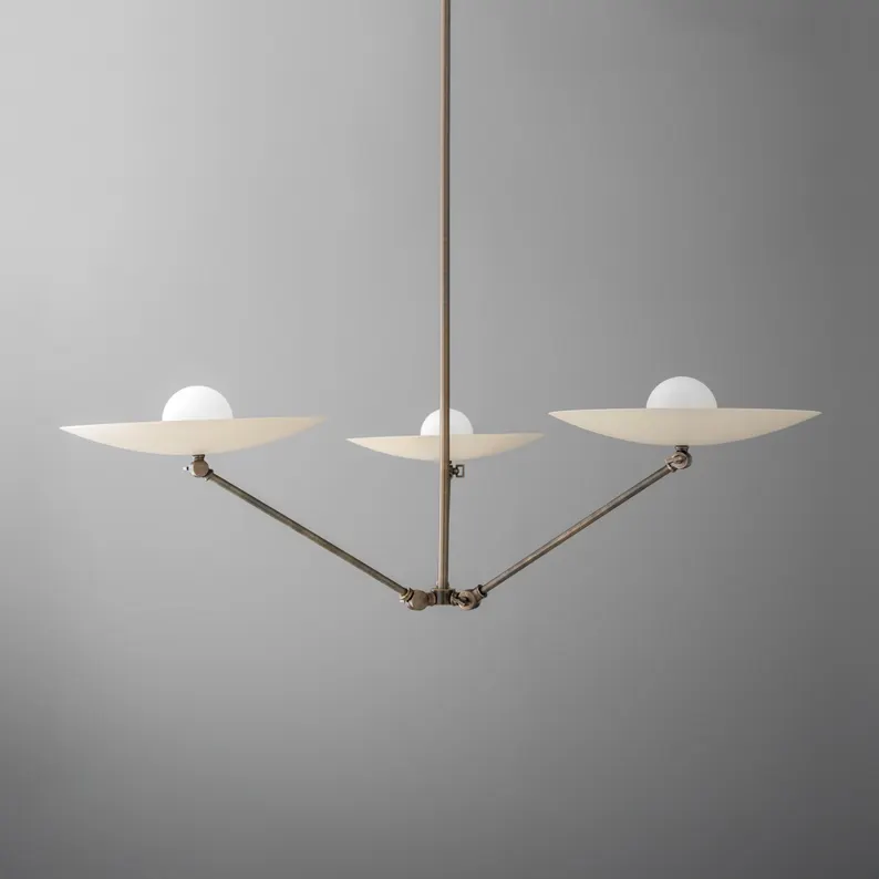 Pointing Up - Chandelier Light-Antique Brass Light-Modern Ceiling Light. - €436,60 EUR