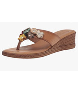 Tuscany Women&#39;s Giordana Wedge Sandal 1 1/4&quot; wedge heel Size 7 Made In I... - $76.67 CAD
