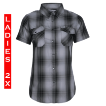 Dixxon Flannel - Nation - Bamboo Shirt - Short Sleeve - Women&#39;s 2X - Raiders - £55.07 GBP