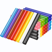 Colored Hot Glue Sticks Full Size, 48 Pcs 0.43&quot; Dia X 4&quot; Long Hot Melt G... - £22.01 GBP
