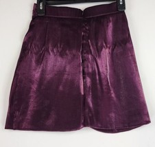 Do + Be Skirt Womens Small Purple Satin Metallic Front Bow Sexy Night Club Mini - £29.80 GBP