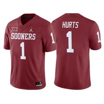 Jalen Hurts Oklahoma Sooners 1 Red Football Jersey - £39.20 GBP