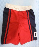 Joe Fresh Size L (10-12) Red Blue Mesh lined Elastic Waist Swim Shorts  - $10.86 CAD