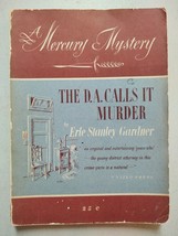 The D A Calls it Murder by Erle Stanley Gardner 1937  A Mercury Mystery No 40 - £15.64 GBP