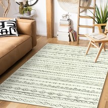 Wonnitar 3X5 Area Rug For Living Room: Soft Low Pile Geometric Kitchen Carpets - £35.23 GBP