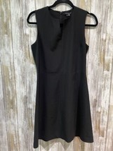 THEORY Women Dress size 4 Black V-neck Sleeveless Knee Length Wool Blend B63 - £36.96 GBP