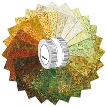 Jelly Roll - Batiks Autumn Skies Robert Kaufman Cotton Fabric Roll-Ups M493.35 - £35.37 GBP