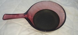 Vision Corning Cranberry Glass Sauce Pan No Lid Vintage - £36.76 GBP