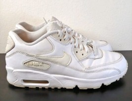 NIKE 833412-100 TRIPLE WHITE AIR MAX 90 YOUTH SNEAKERS SIZE US 7Y - $32.68