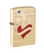 Zippo Lighter: Heart and Sword with Crystal, Armor - High Polish Brass - €40,74 EUR
