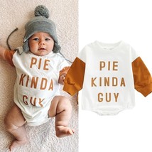 Thanksgiving oversized baby romper, Pie kinda guy sweater baby autumn, F... - £20.41 GBP