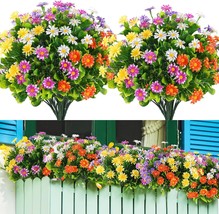 10 Pcs Artificial Outdoor Flowers Uv Resistant Plastic Daisy, 10, Multiple Color - £22.52 GBP