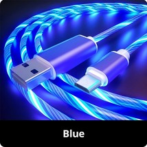 2m Type C Glowing Cable Mobile Phone Charging Cables LED Light Charger For Samsu - £5.84 GBP