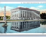 Public Library from Voorhees Pool Denver Colorado CO UNP WB Postcard M1 - £3.99 GBP