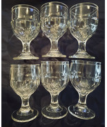 Hazel Atlas Water Goblets (6) 5-1/2&quot; x 3-1/8&quot; Clear Glass - £37.92 GBP