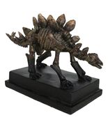 Faux Taxidermy Stegosaurus Dinosaur Fossil Figurine On Museum Display Ba... - $1,091.67 MXN