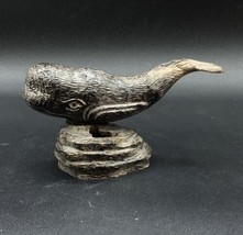 Signed Barry Stein Hand Carved Horn Whale Figure 1996 Sculpture - $49.49