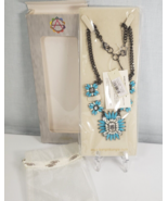 Amrita Singh Women Turquoise Ivory Rhinestone Necklace Southwestern Chunky - $514.93 MXN