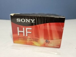 6 Blank Audio Cassette Tapes SONY HF 90 Minute Lot of 6 NEW - C90HFR   - £20.35 GBP