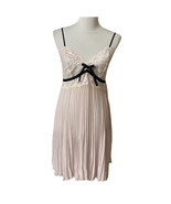 Vintage Morgan Taylor Pink Baby Doll Pleated Nightie Undies 2pc Sz M Pei... - $76.66 CAD