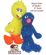 Sesame Street Big Bird 18&quot; and Grover 16&quot; Plush Good Stuff Toys BOTH included - £15.94 GBP
