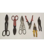 Vintage Tin Snips Sheet Metal Shears Lot of 6 WISS M1 MPC-3 Malco M12 US... - $632.26 MXN
