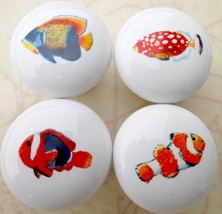 Ceramic Cabinet Knobs w/ Tropical Fish #3 (4) - £13.33 GBP