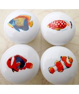 Ceramic Cabinet Knobs w/ Tropical Fish #3 (4) - $16.83