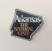 Arkansas &quot;The Natural State&quot; Vintage Plastic Lapel Hat Pin State Shaped - £13.08 GBP
