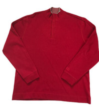 Cutter &amp; Buck Sweater Men 1/4 Zip Pullover Shirt Size Medium Sweatshirt Red - £13.41 GBP