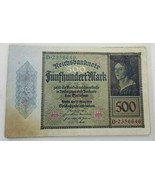 Deutschland Menge von 10 Banknoten 500 Marke 1922 Sehr Selten in Umlauf ... - $75.79 CAD
