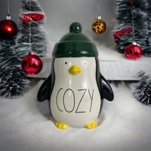 Rae Dunn COZY Penguin With Green Santa’s Hat Christmas Holiday Decor 8&quot; NEW - £30.87 GBP